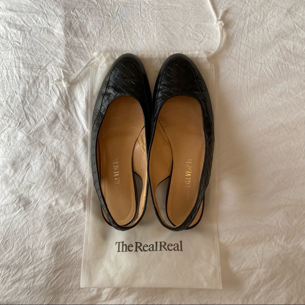 Bottega Veneta Intrecciato slingback flats